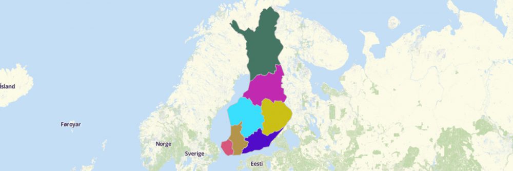 Map of Finland Administrative Agencies