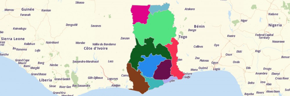 Map Of Ghana Regions