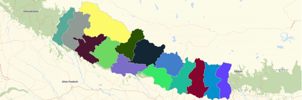 Map of Nepal Zones