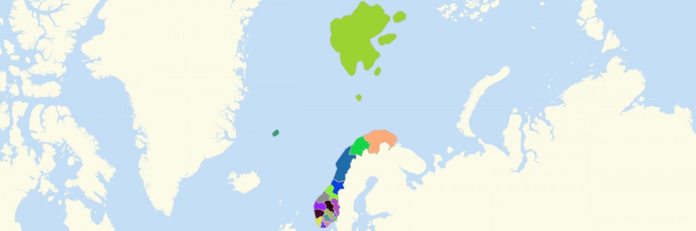 Map of Norway Counties