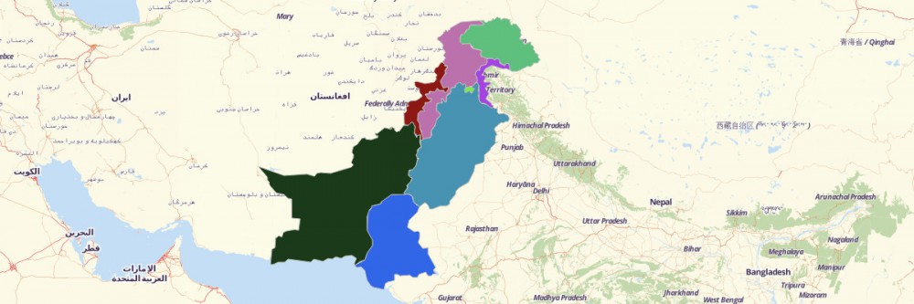 Map of Pakistan Provinces and Territories
