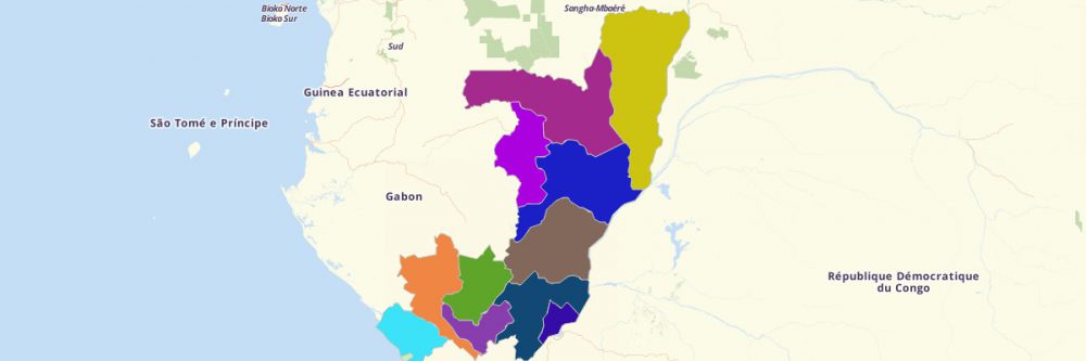 Map of Republic of the Congo Departments