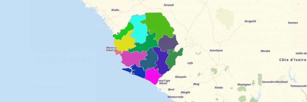 Map of Sierra Leone Districts