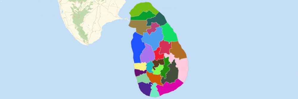 Map of Sri Lanka Districts