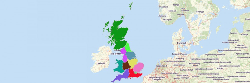Map of UK Regions