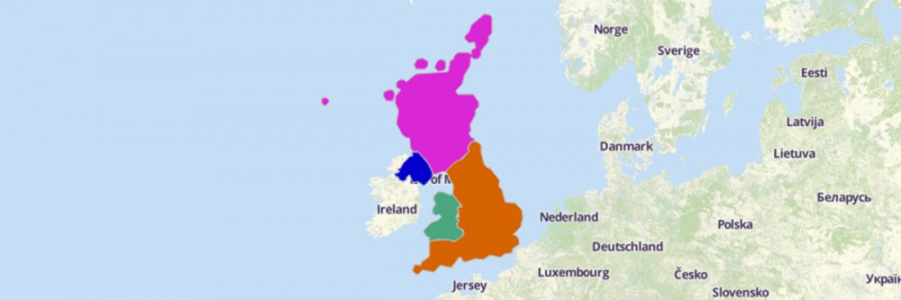 Map of United Kingdom Countries