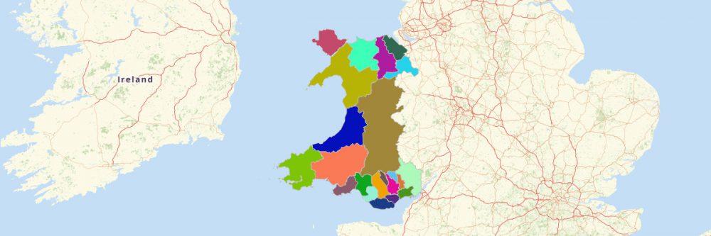 Map of Wales Principal Areas