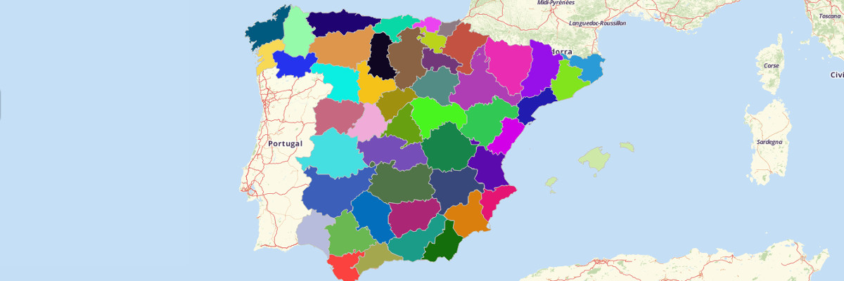 Map of the Provinces of Portugal - Províncias de Portugal