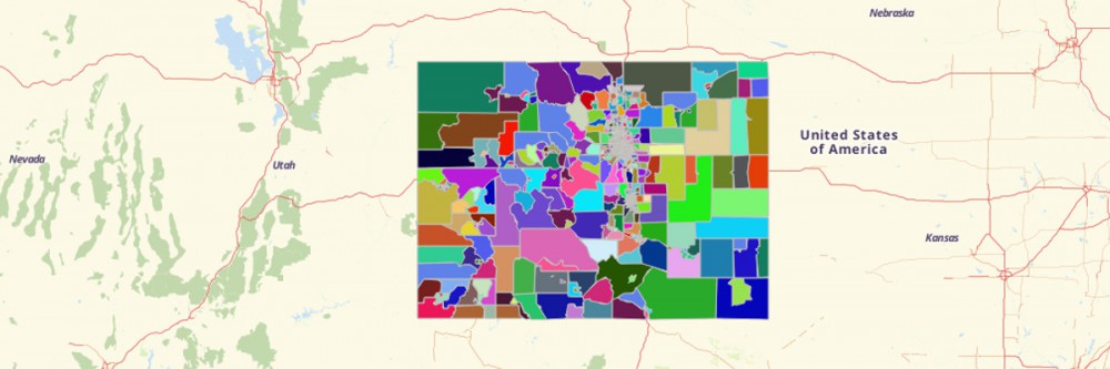 A color-coded US census tract map from Mapline