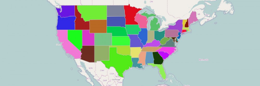 Create Color Coded Us Map Create a United States State Map and Plot Your Data