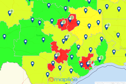 zip code heat map Generate A Sales Location Heat Map By State Territory Zip Code zip code heat map