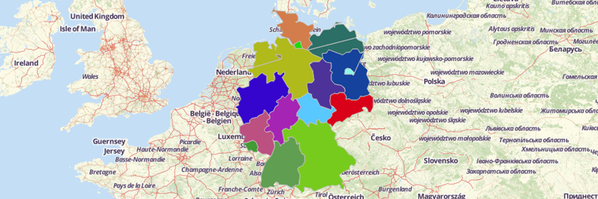 Map Of German States Mapline 5839