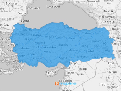 Map of Turkey regions