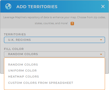 Color-code your U.K. regions territory map in seconds