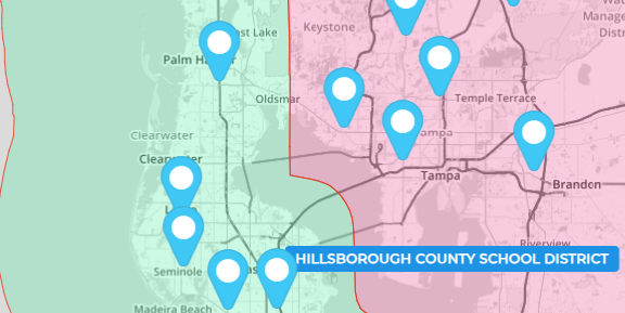 High Schools in each School District