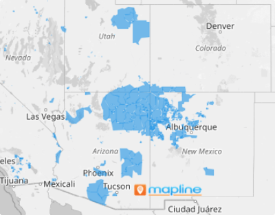 Map of U.S. Tribal census tracts