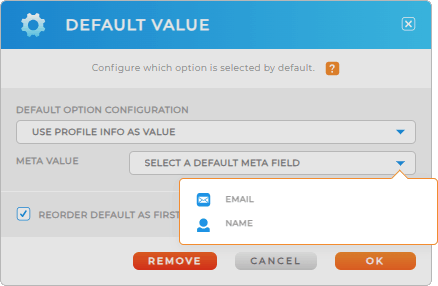 Use custom text as a default answer in Mapline forms