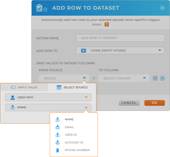 User info types: workflows