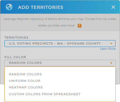 Color-code your U.S. Voting Precincts territory map in seconds