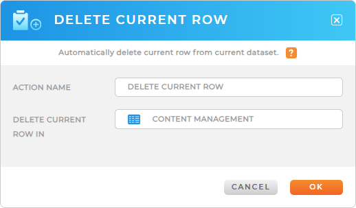 Workflows: Delete current row