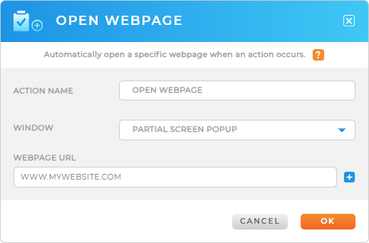 Workflows: Open Webpage