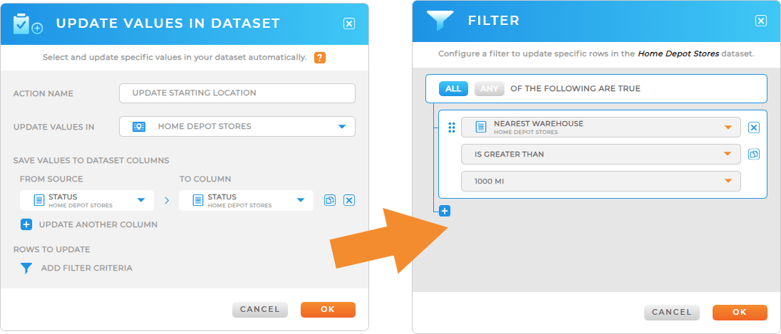 Workflows: Update Values in Dataset