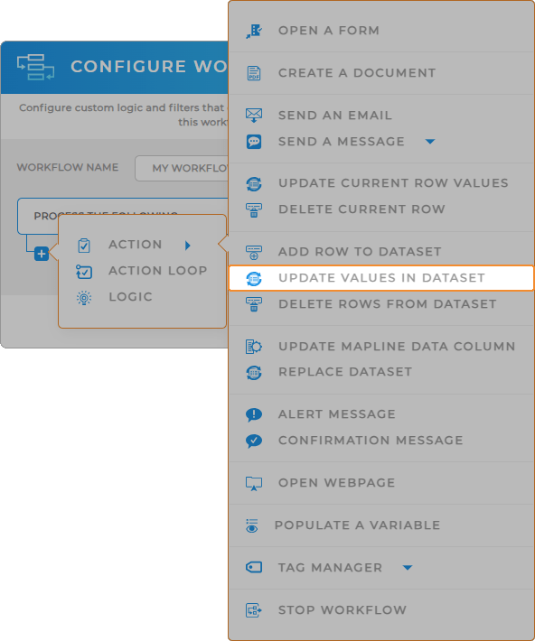 Workflows: Update Values in Dataset