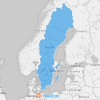 Map of Sweden provinces