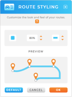 optimized routes lightbox in mapline